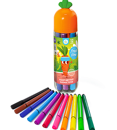 Markers in Case, 12 Count